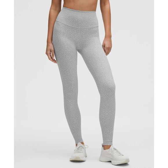 Lululemon Wunder Train High-Rise Tight 28" Leopard Daisy Starlight Gray Sz 0 NWT - Picture 3 of 11